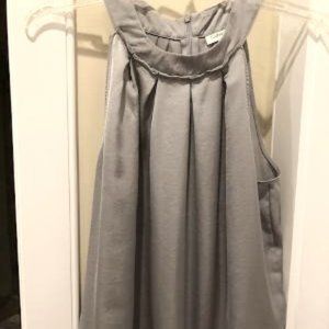 silver satin top